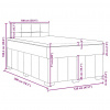 vidaXL Boxspring posteľ s matracom krémový 120x200 cm látka - Krémová - 153499-51942