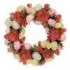 Veniec veľkonočné - pr. 33 cm, mix umelých kvetov a vajíčok