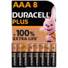 Duracell - plus power 100 alkaline battery aaa lr03 8 unit