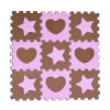 SUN TA TOYS Pěnové puzzle Hvězdy a srdce růžové S4 (30x30)