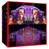 Svetlá na silvestrovský záves 300 LED RGB farebných 12m - 8 funkcií