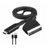 Adaptérový kábel pre konvertor z SCART na Euro HDMI televízor má Euro zdroj SCART