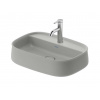 Duravit Zencha Umývadlo na dosku, 55x39 cm, bez prepadu, otvor na batériu, DuraCeram, WonderGliss, matná sivá 23745567711