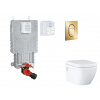 Grohe Uniset Set predstenovej inštalácie, klozetu, dosky SoftClose a tlačidla Arena Cosmopolitan S, Cool Sunrise SANI15BB4115-GR