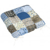 Bellatex Adela prešívaný Patchwork modrá, 40 x 40 cm