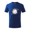 Baseball lopta v triku - Tričko detské bavlnené - 122 cm/6 rokov ( Kráľovská modrá )