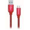 Kábel ColorWay USB-C 1 m 2,1 A, červený
