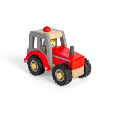 Bigjigs Toys Traktor červený Bigjigs Toys