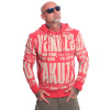 Yakuza mikina pánska s kapucňou ANYONE ALLOVER HOB 23006 ribbon red Farba: červená, Veľkosť: 6XL