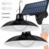DVOJITÁ SOLÁRNA LAMPA LUSTER LED ZÁVESNÁ ZÁHRADNÁ VONKAJŠIA + DIAĽKOVÉ OVLÁDANIE