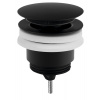 Omp Tea Umyvadlová výpust 5/4“, click-clack, veľká zátka, 10-45mm, čierna mat 7532.310.5X