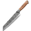 IZMAEL Damaškový kuchynský nôž Zayoku Kiritsuke/Hnedá 21 cm