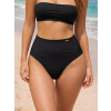 Dámske plavkové nohavičky s vysokým pásom VSB OMAN čierne, Zvoľte veľkosť plavkové nohavičky 3XL