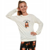Pyžamo, župán - Pyžamo Cornette veľkosť 92 čierne, ecru, oranžové, viacfarebné (Dievčenské pyžama 86/92 Cornette 594 Zimný medveď)