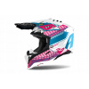 Prilba Airoh AVIATOR 3.0 Wave chróm modro-bielo-ružová