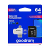 AppleMix Pamäťová karta GOODRAM Micro SD / TF 64 GB - C10 / UHS I + SD adaptér + čítačka USB-A