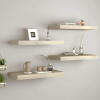 vidaXL Plávajúce nástenné police 4 ks, dubové 50x23x3,8 cm, MDF