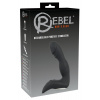 Rebel nabíjací vibrátor na prostatu v tvare penisu čierny