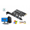 Karta adaptér PCIe 2X na USB C 3.1 Gen2 10Gbps