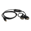 StarTech.com ICUSB2322F sériový kábel Čierna 2,1 m USB 2.0 A 2 x DB-9 (ICUSB2322F)