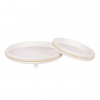 Autronic Tácka drevená - okrúhly tvar, biela, cena za sadu 2 ks LD-0351 WH