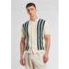 Knit Retro Shirt - whitesand/bottlegreen L