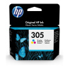 HP 305 Tri-color Original Ink Cartridge atramentová náplň 1 kusov Originál Štandardná výťažnosť Azúrová, Purpurová, Žltá (3YM60AE)