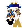 CUKROVÁ TLAČ jedlý obrázok na tortu Cukrová hmota Myšiak Mickey KRÁĽ + TEXT 6