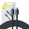Baseus Crystal Shine kábel USB-C na USB-C, 100 W, 2 m (čierny) 6932172602895