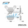 MTZ Brzdové doštičky DP9015-STA - zmes Standard