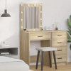 zahrada-XL Toaletný stôl dub sonoma 50 x 41 x 135 cm Kompozitné drevo 865039