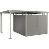 Prístrešok pre záhradný domček Biohort HighLine 5 vel. S 150x315 cm sivý kremeň metalický