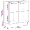 vidaXL Mediálny kabinet Artisan dub 84.5x38x90 cm Inžinierske drevo - Hnedá - 268700-285364