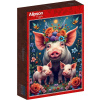 ALIPSON Puzzle Prasacia rodinka na prechádzke 1000 dielikov