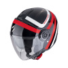 Moto přilba SCORPION EXO-CITY II RIVA černo/červená - Velikost XL