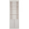 Biela knižnica z borovicového dreva 74x223 cm Anita – Støraa