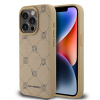 Karl Lagerfeld PU Karl Heads Pattern Magsafe zadný kryt pre iPhone 15 Pro Max Beige