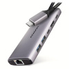 AXAGON multi USB-C 6v1 húb / HMC-6G2L / USB 3.2 Gen2 / 1x PD 100W / 1x USB-C / 2x USB-A / HDMI / 1x GLAN / 15cm