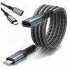 KABEL Predlžovací kábel USB-C Ženský Thunderbolt 3 4K 60 Hz 10 GB 100 W 2M