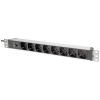 Digitus DN-95410-IT 19 palca zásuvková lišta vhodná do skrine sieťových rozvodov 1 U zásuvka s ochranným kontaktom hliníkový profil, pevná vstavba, vr. 2; DN-95410-IT