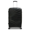 Veľký cestovný kufor na kolieskach s expandérom TSA 100l Worldline 287 čierna