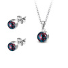 Swarovski e. set náhrdelník a náušnice, Forever Charm Burgundy DeLite co1218