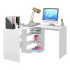 Tempo Kondela Rohový PC stôl, biela, TAMARI