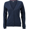 James & Nicholson Cardigan JN 660 s výstřihem do V, dámský COT02066000302-navy M Navy