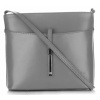 Kožené kabelka listonoška Vera Pelle svetlo šedá 3191
