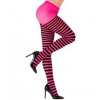 Dámske pruhované pančuchy, čierno-ružové 70 DEN Univerzálna veľkosť (S-L)
