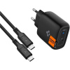 Spigen ArcStation Pro (45W) GaN USB-C nabíjačka s USB-C káblom, čierna ACH02588