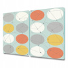 Sklenená doska Retro geometrický 2x 30x52 cm (Sklenená doska Retro geometrický 2x 30x52 cm)