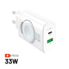 FIXED Sieťová nabíjačka s USB-C a USB výstupom a podporou PD, 30W, biela FIXC33-CUW-WH Fixed