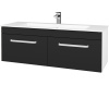 Dreja Umývadlová skrinka ASTON SZZ2 120 - N01 Biela lesk / Úchytka T01 / L03 Antracit vysoký lesk